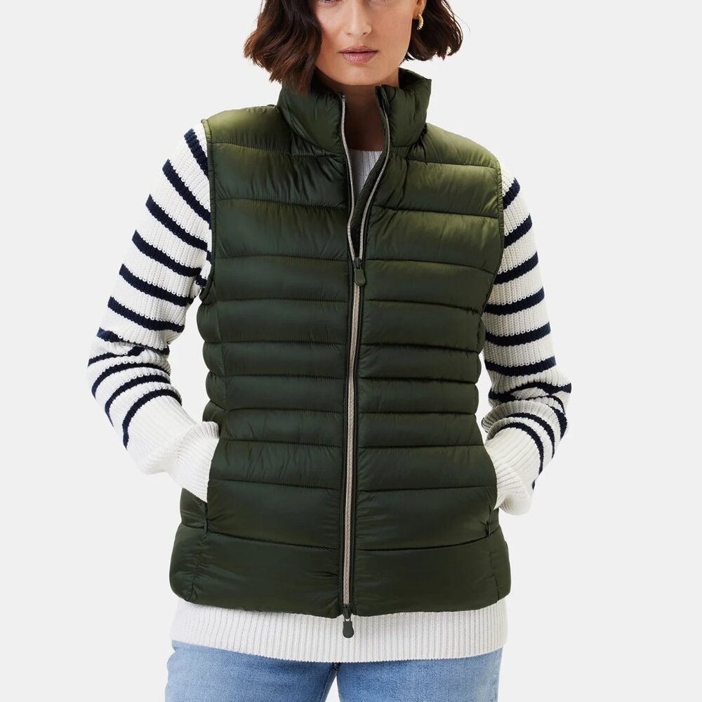 NWT Save The Duck Lynn Vest, Pine Green, XS